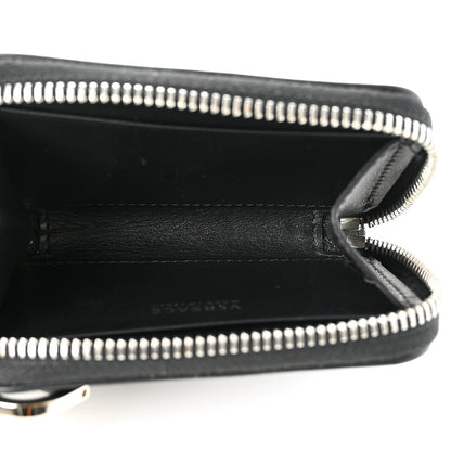 Versace Calfskin Nylon La Medusa Zip Around Lanyard Wallet Black 5 of 7
