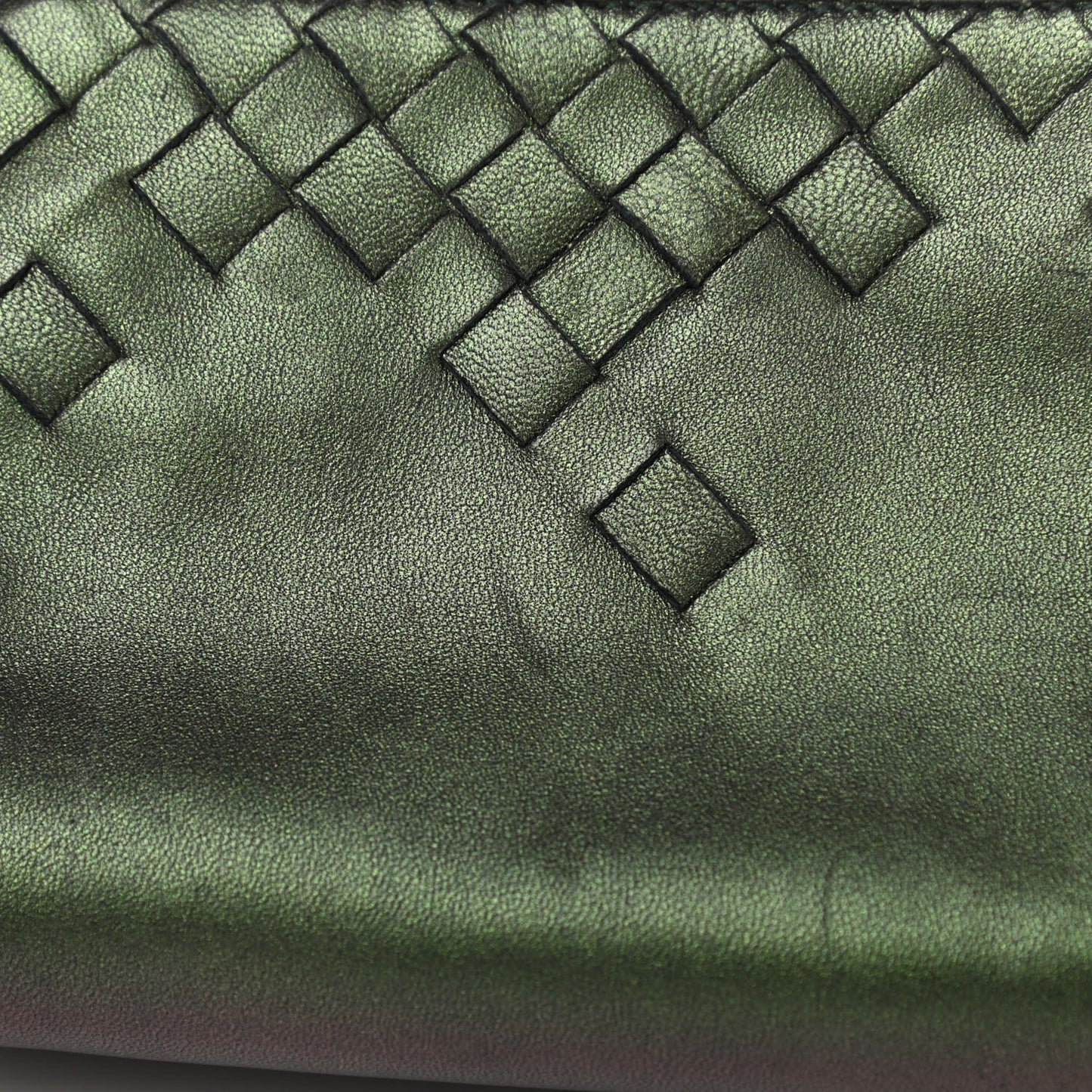 Iridescent Scarabee Small Cosmetic Pouch Green