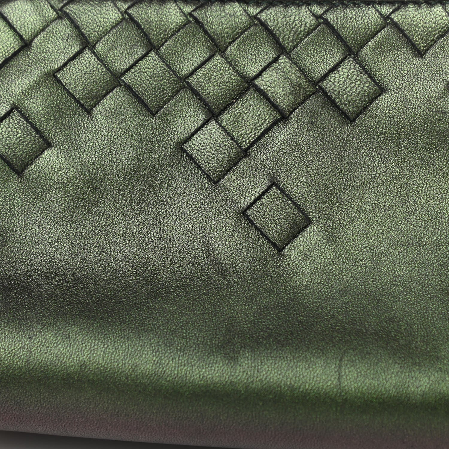 Bottega Veneta Iridescent Scarabee Small Cosmetic Pouch Green 13 of 14