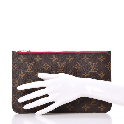 Louis Vuitton Monogram Neverfull MM GM Pochette Fuchsia 2 of 18