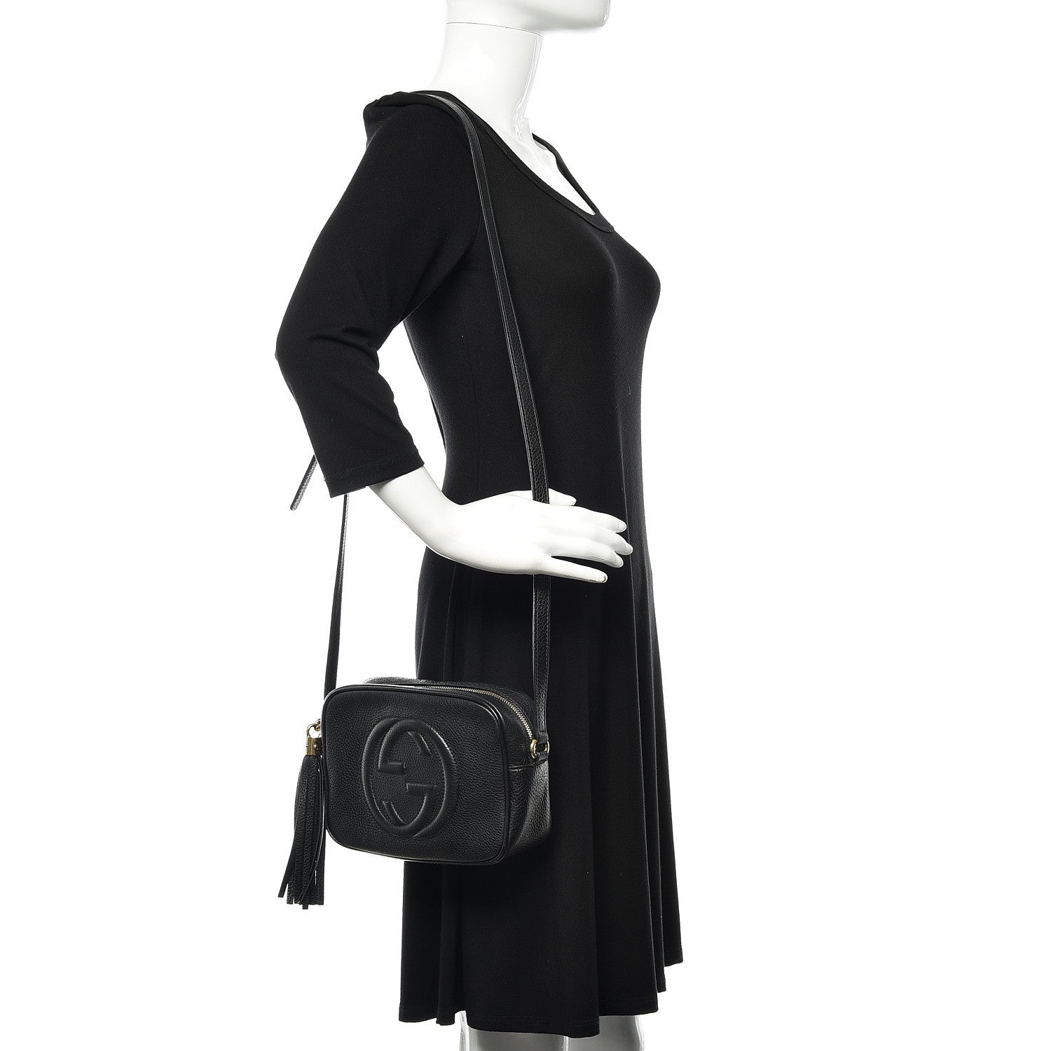Gucci Pebbled Calfskin Small Soho Disco Bag Black 2 of 10