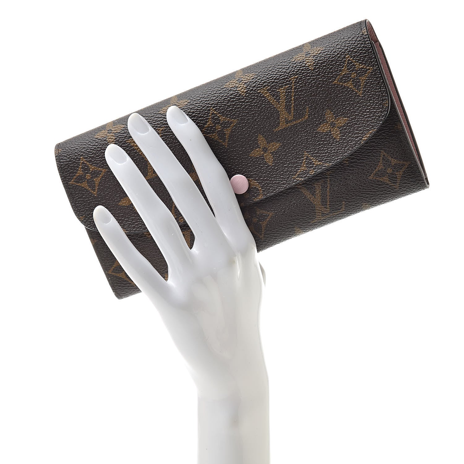 Louis Vuitton Monogram Emilie Wallet Rose Ballerine 2 of 8