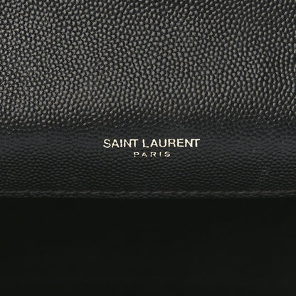 Saint Laurent Grain De Poudre Medium Classic Monogram Kate Satchel Black 6 of 12