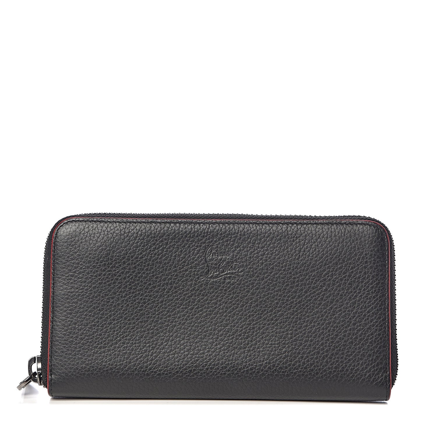 Calfskin Panettone Zip Around Wallet Black