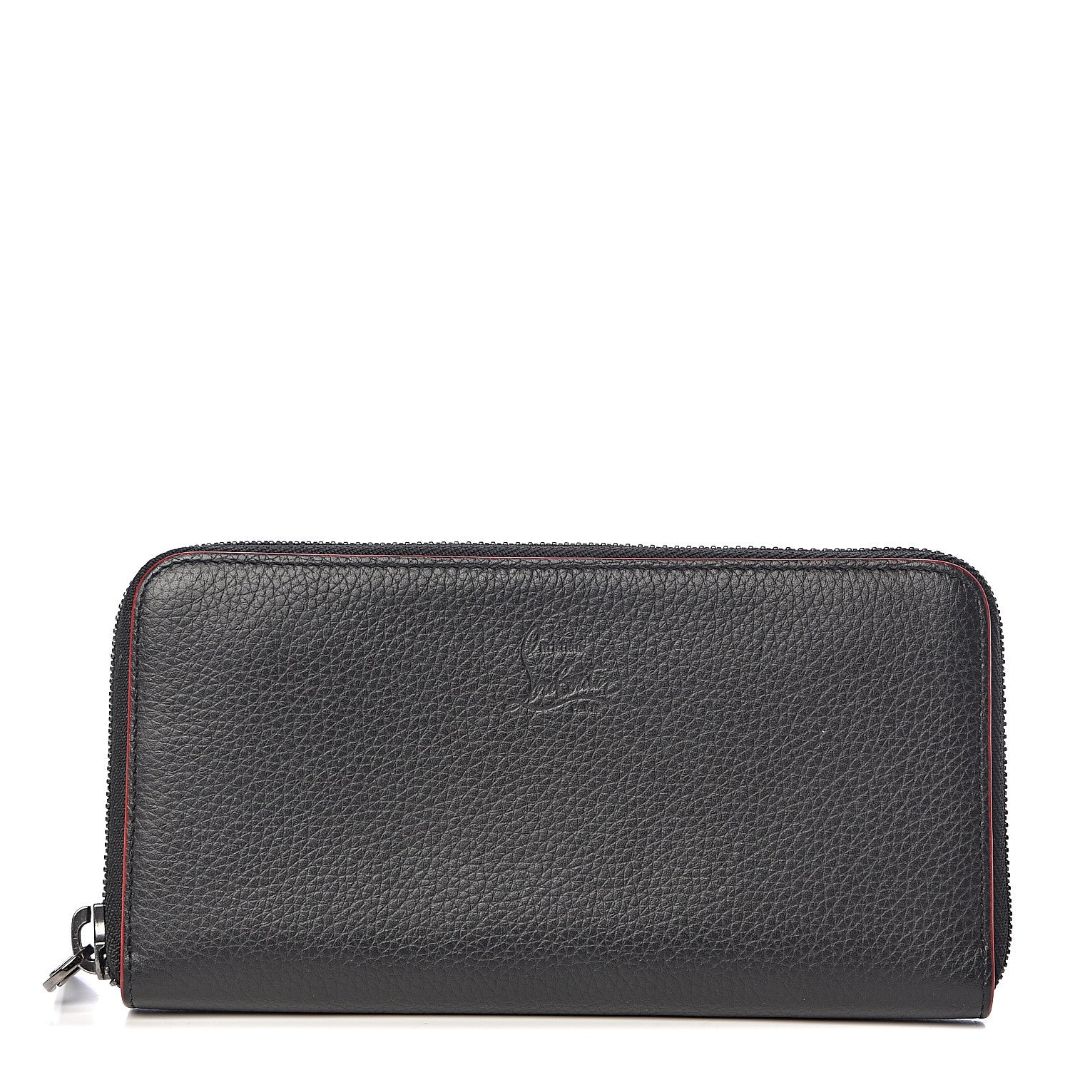 Christian Louboutin Calfskin Panettone Zip Around Wallet Black 1 of 8