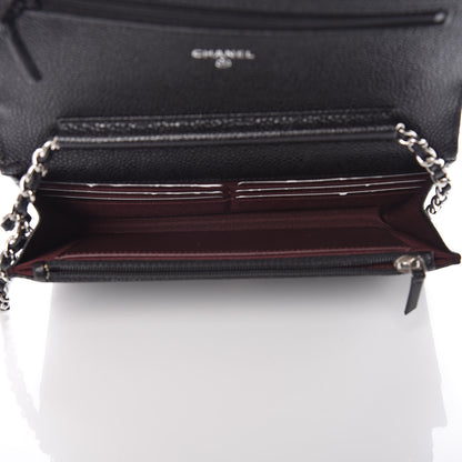 Chanel Caviar Quilted Wallet On Chain WOC Black 5 of 10