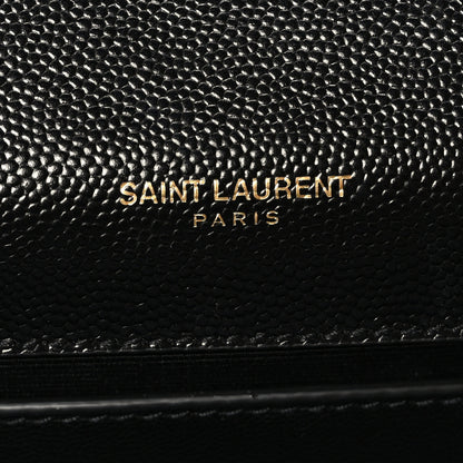 Saint Laurent Grain De Poudre Small Monogram Kate Satchel Black 6 of 9