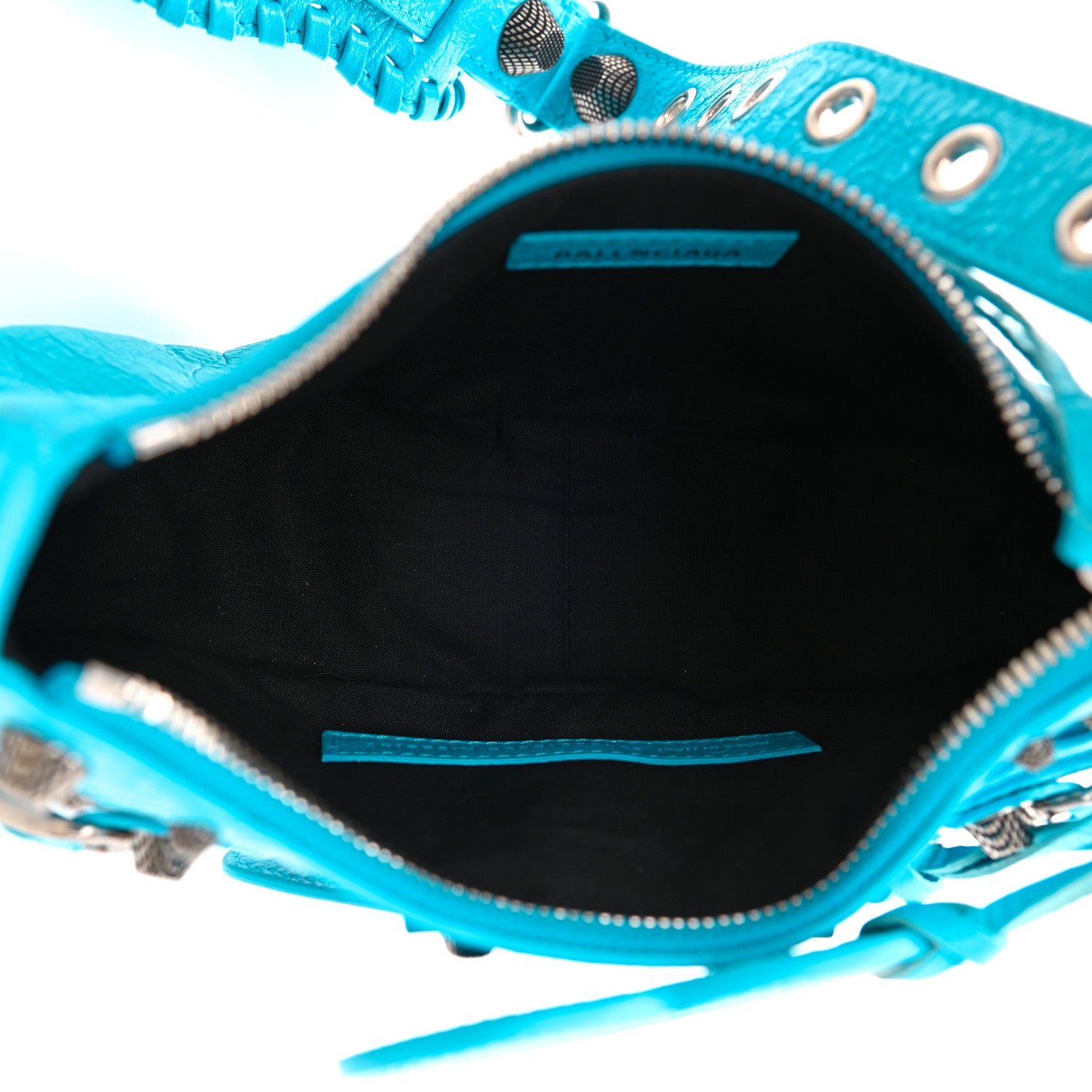 Balenciaga Agneau Arena Le Cagole Shoulder Bag XS Cyan 6 of 9
