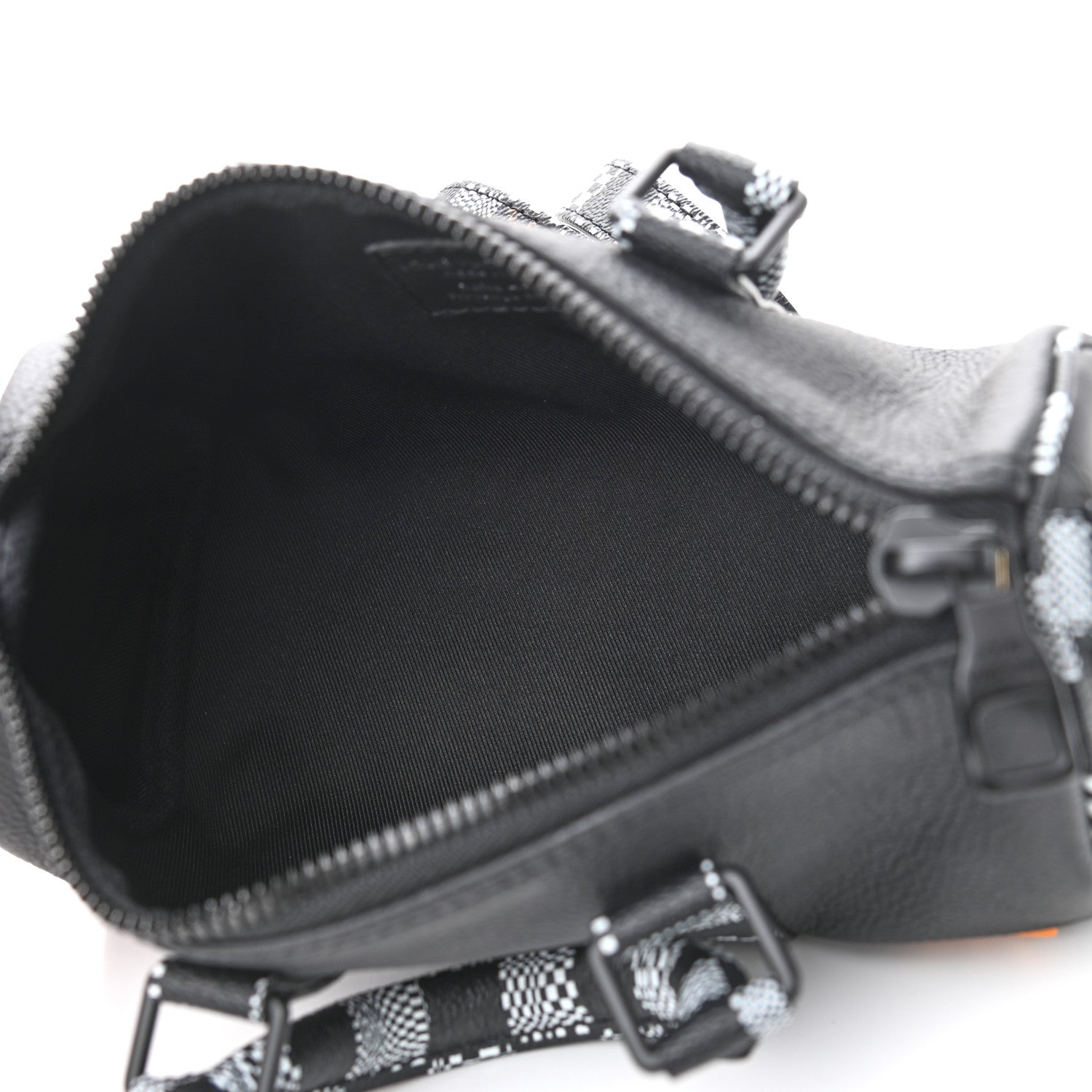 Louis Vuitton Calfskin Damier Distorted Keepall XS Black 5 of 9