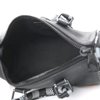 Louis Vuitton Calfskin Damier Distorted Keepall XS Black 5 of 9
