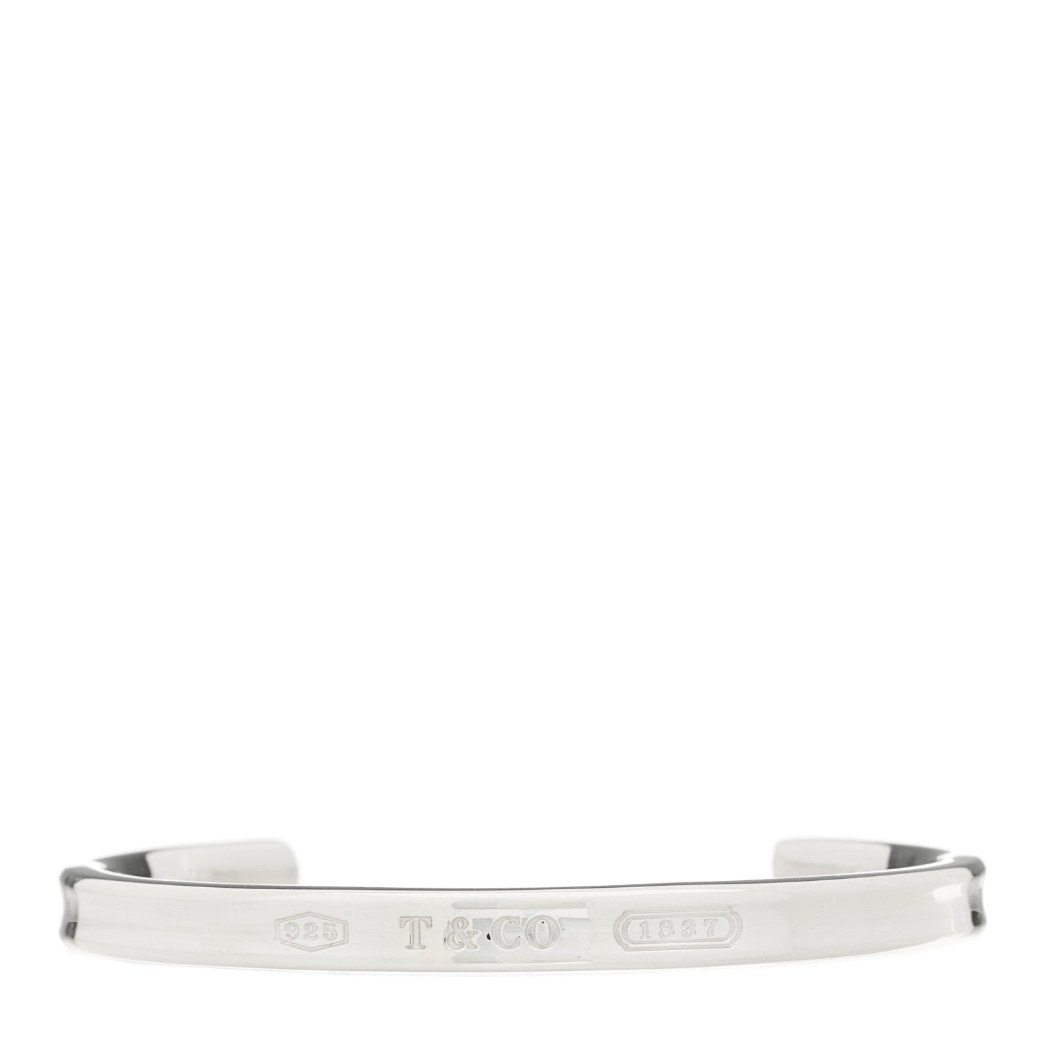 Tiffany Sterling Silver Narrow 1837 Cuff Bracelet 1 of 4