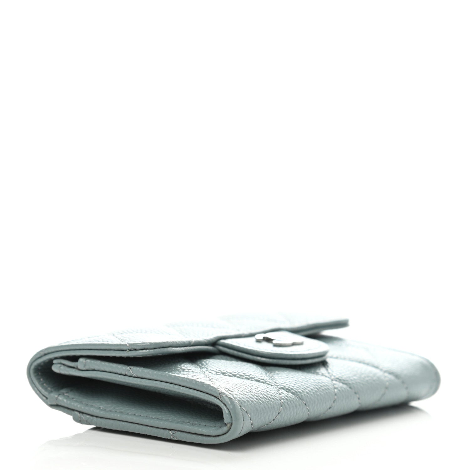 Chanel Caviar Quilted Flap Card Holder Wallet Dark Grey 4 of 8
