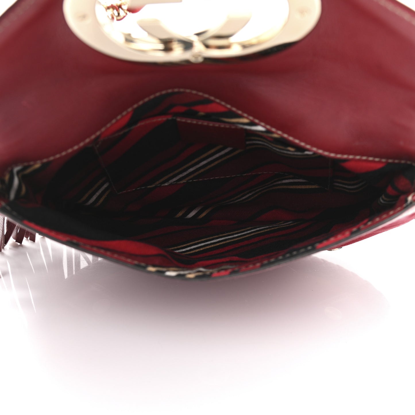 Suede Small Britt Tassel Shoulder Bag Dark Red