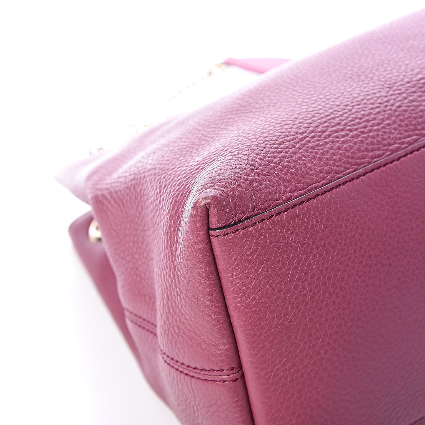 Pebbled Calfskin Medium Soho Chain Shoulder Bag Peonia Flower