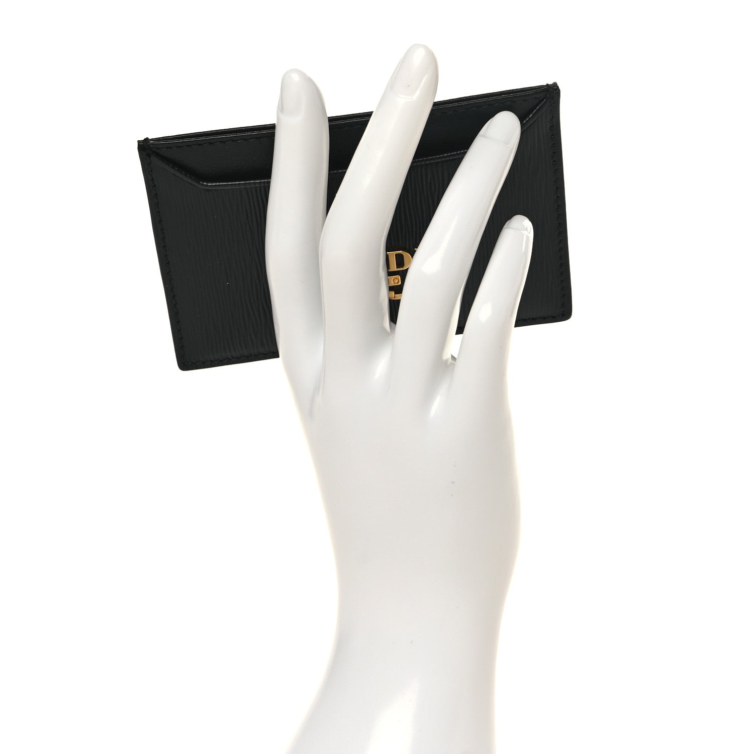 Prada Vitello Move Metal Card Case Black 2 of 6