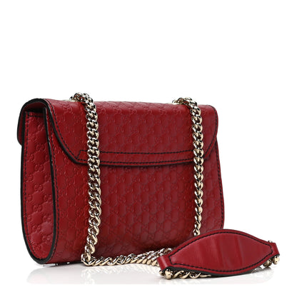 Gucci Soft Microguccissima Mini Emily Chain Shoulder Bag Rosso 2 of 4