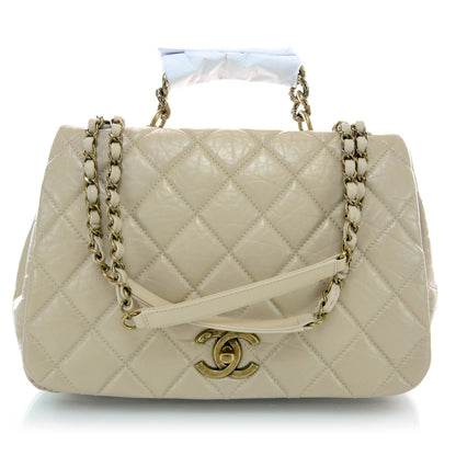 Chanel Calfskin Large Pondichery Flap Beige 1 of 11