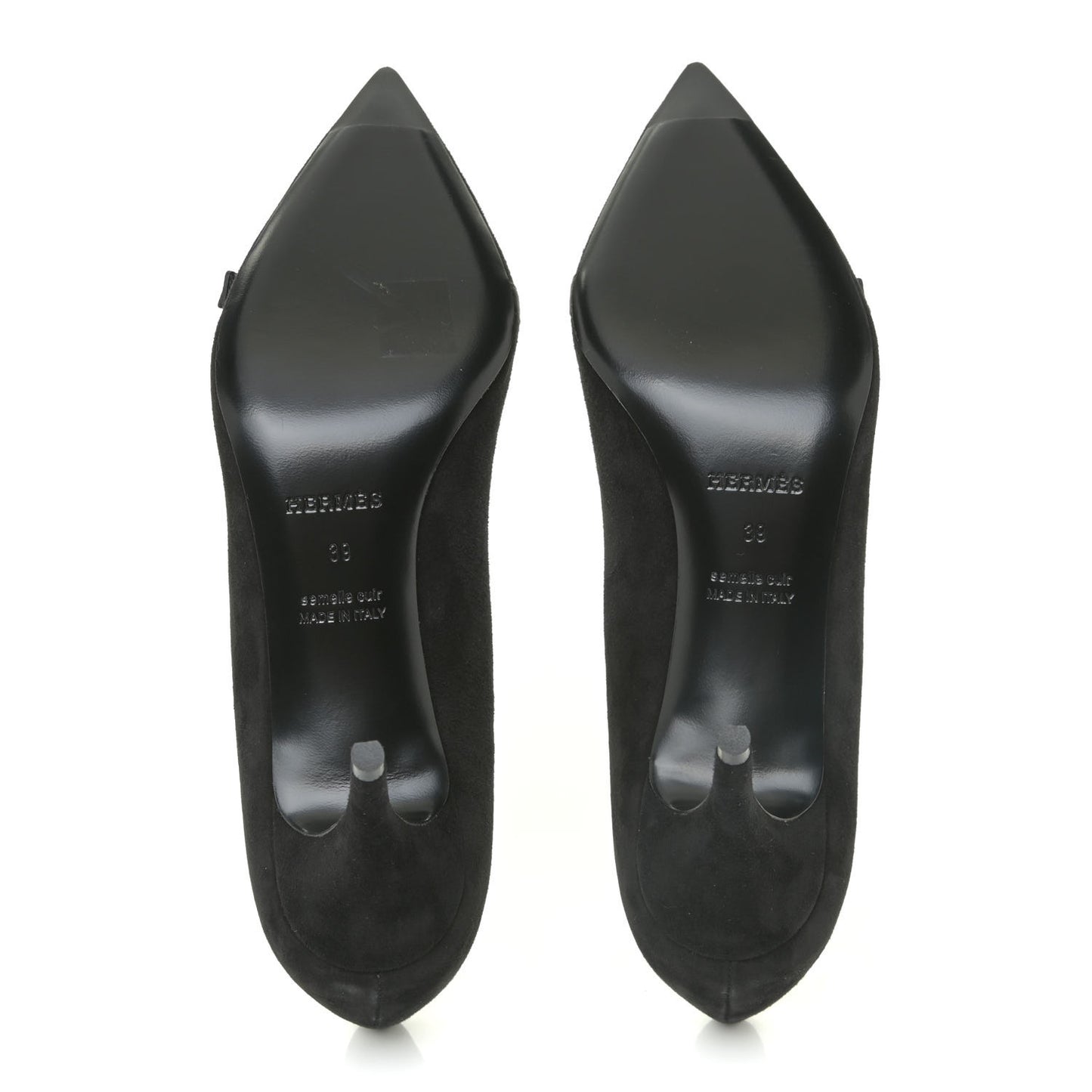 Chevre Velours Blush Pumps 39 Black