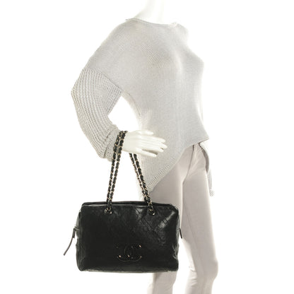 Chanel Calfskin Large Diamond Stitch Tote Black 4 of 8