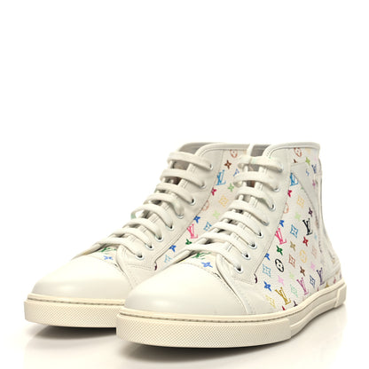 Louis Vuitton Monogram Multicolor High Top Sneakers 39 White 3 of 7