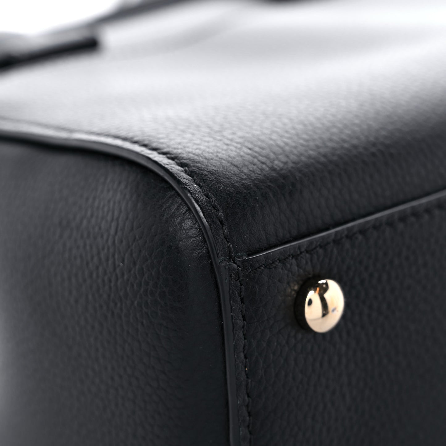 Grained Calfskin Mini Neo Executive Shopper Tote Black