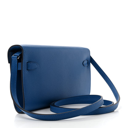 Hermes Evercolor Kelly To Go Wallet Bleu France 3 of 10