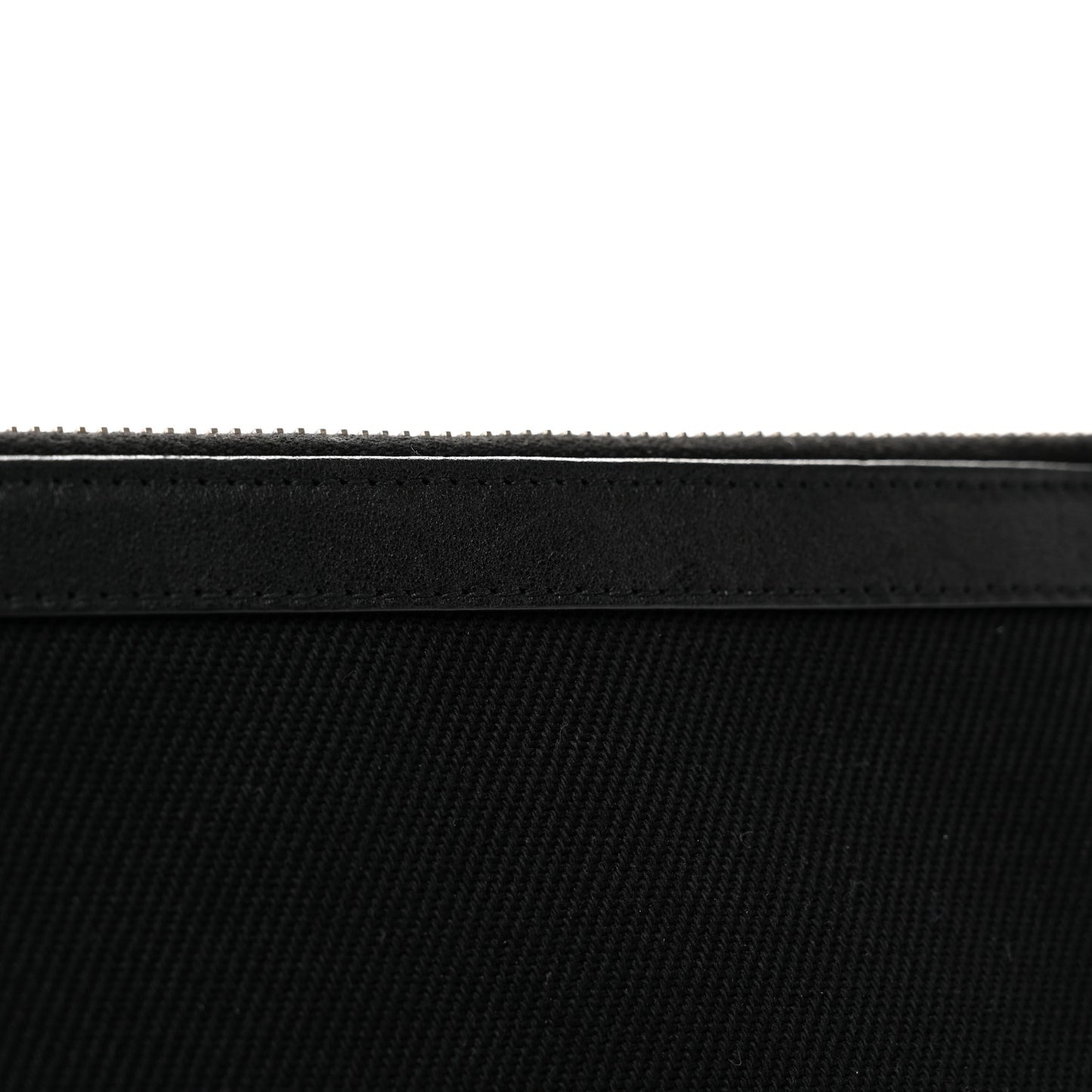Linen Canvas Rive Gouche Zipped Pouch Black