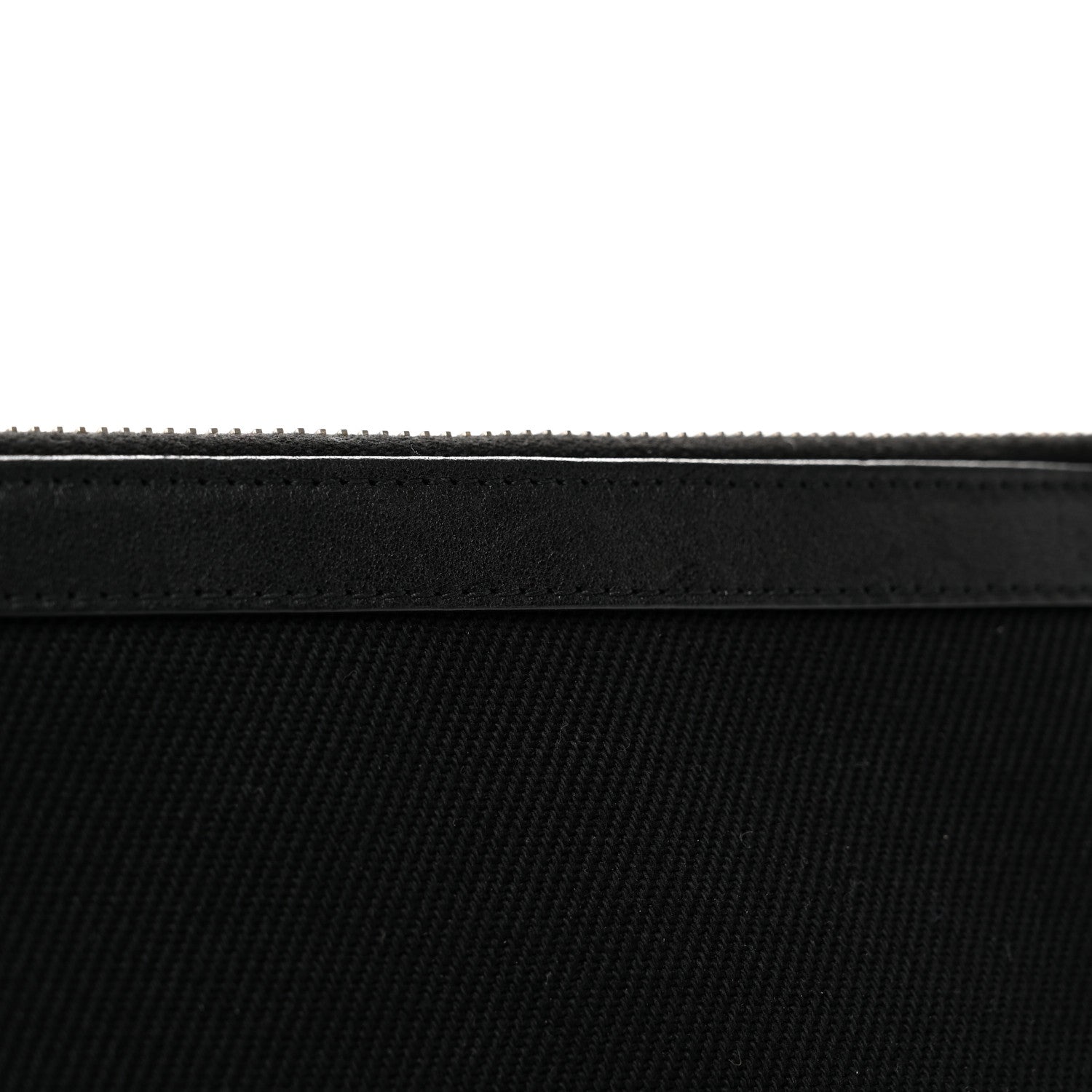 Saint Laurent Linen Canvas Rive Gouche Zipped Pouch Black 8 of 9