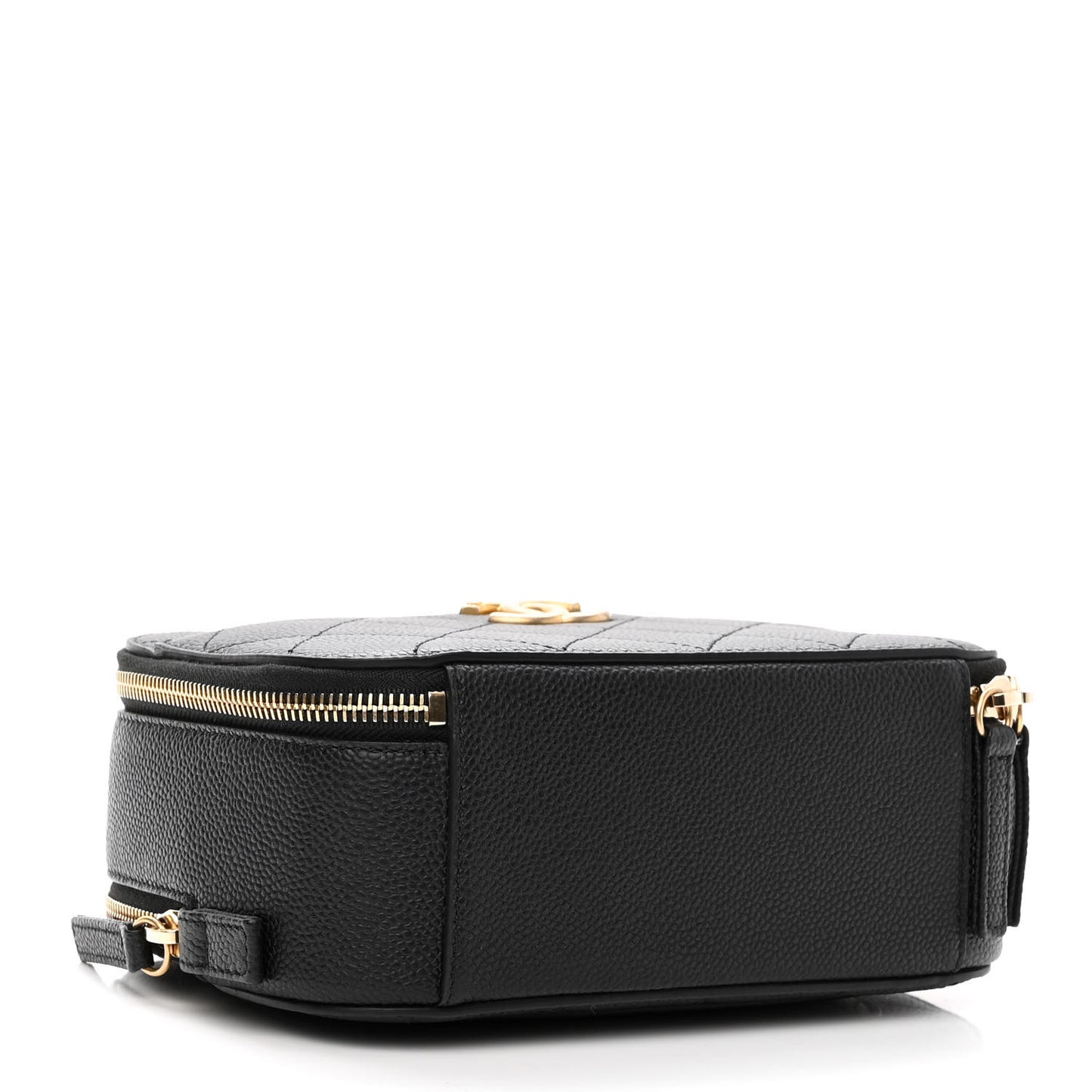 Caviar Quilted Small Camera Bag Black