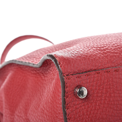 Fendi Cuoio Romano Selleria Bi-Color Large Peekaboo Iconic Satchel Rosso Latte 13 of 14