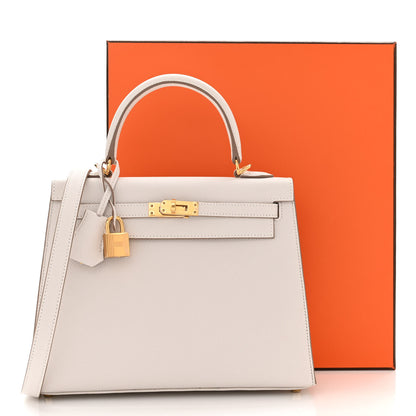Hermes Epsom Kelly Sellier 25 Gris Pale 11 of 11