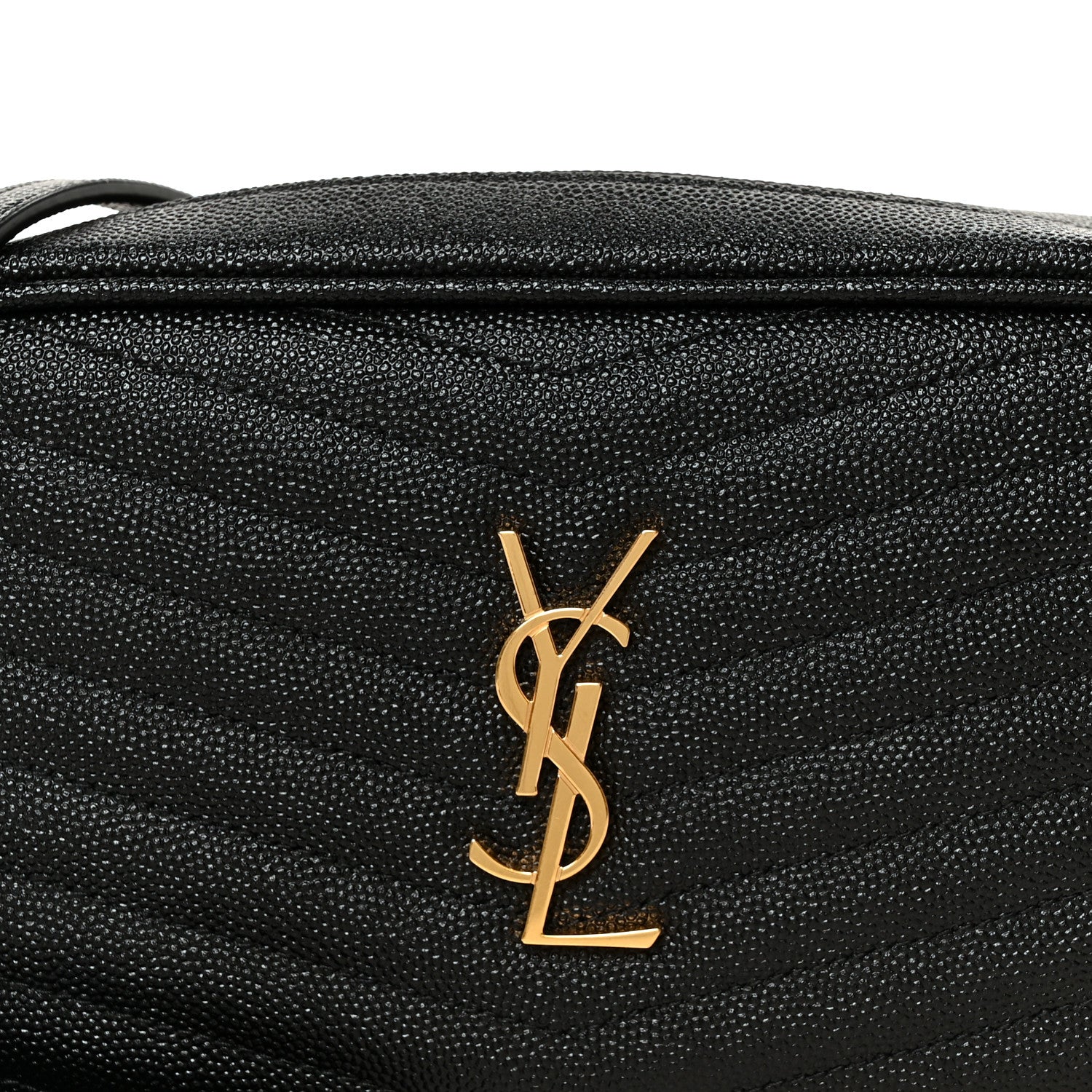 Saint Laurent Grain De Poudre Matelasse Monogram Mini Lou Camera Bag Black 8 of 10