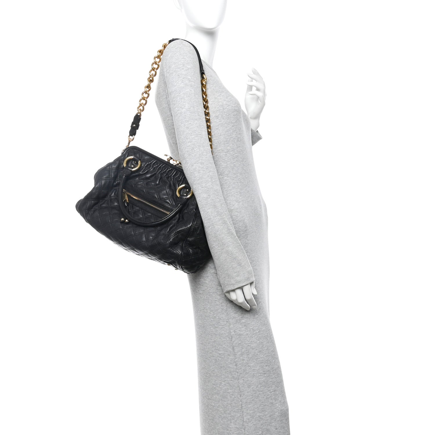 Marc Jacobs Calfskin Quilted Stam Black 2 of 18