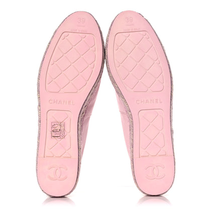Chanel Lambskin CC Espadrilles 39 Light Pink 5 of 11