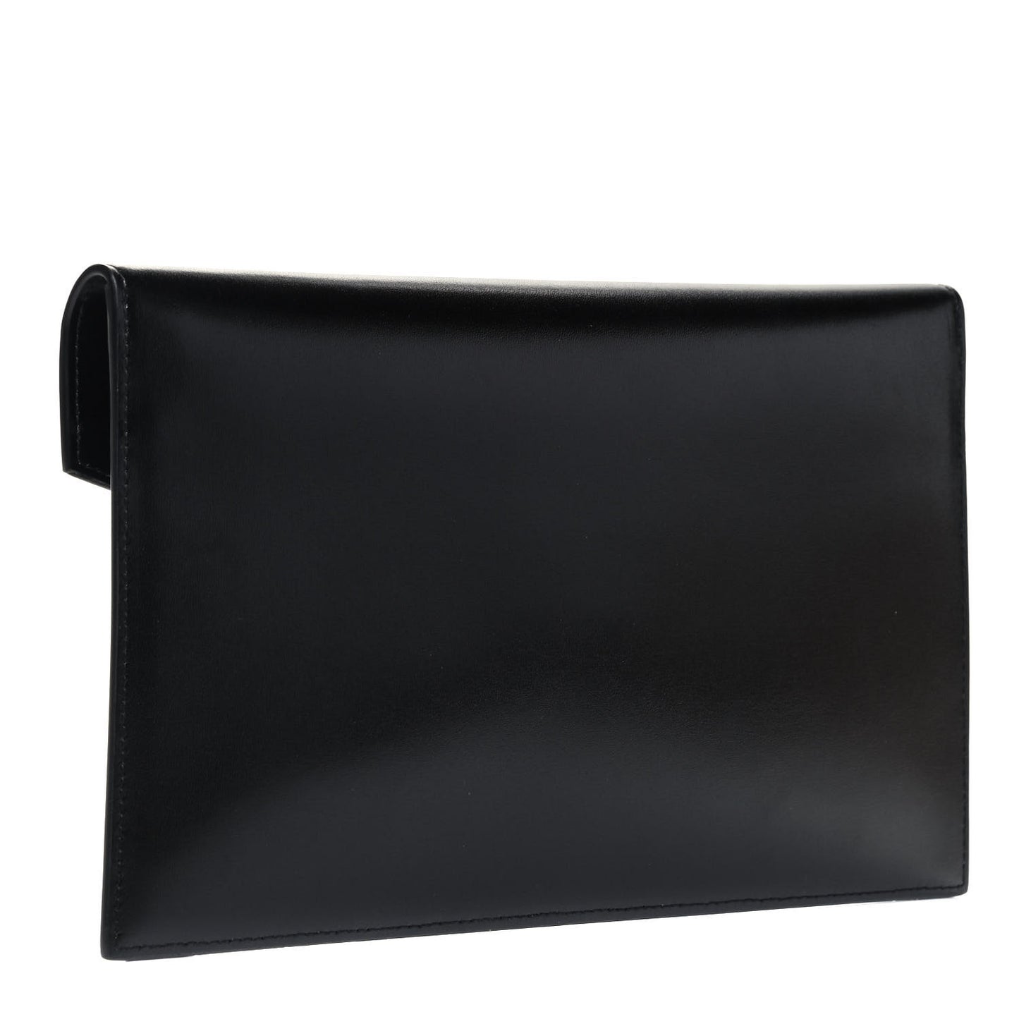 Smooth Shiny Calfskin Monogram Uptown Pouch Black