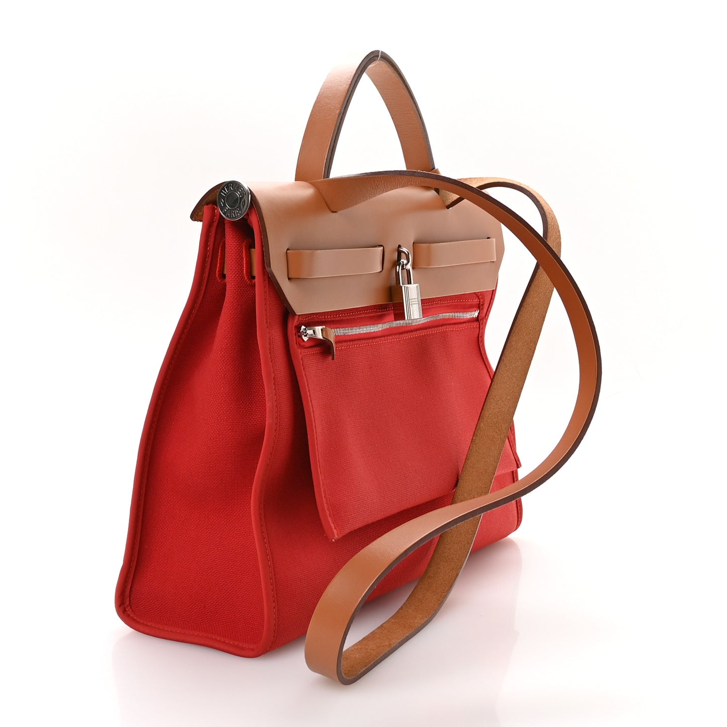 Vache Hunter Toile Herbag Zip 31 PM Rouge Tomate Natural