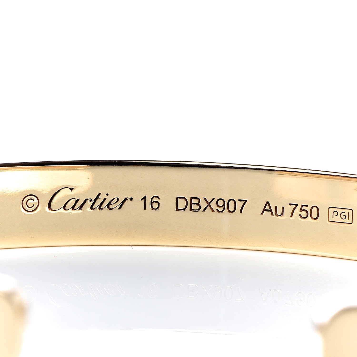 Cartier 18K Yellow Gold LOVE Cuff Bracelet 16 4 of 7