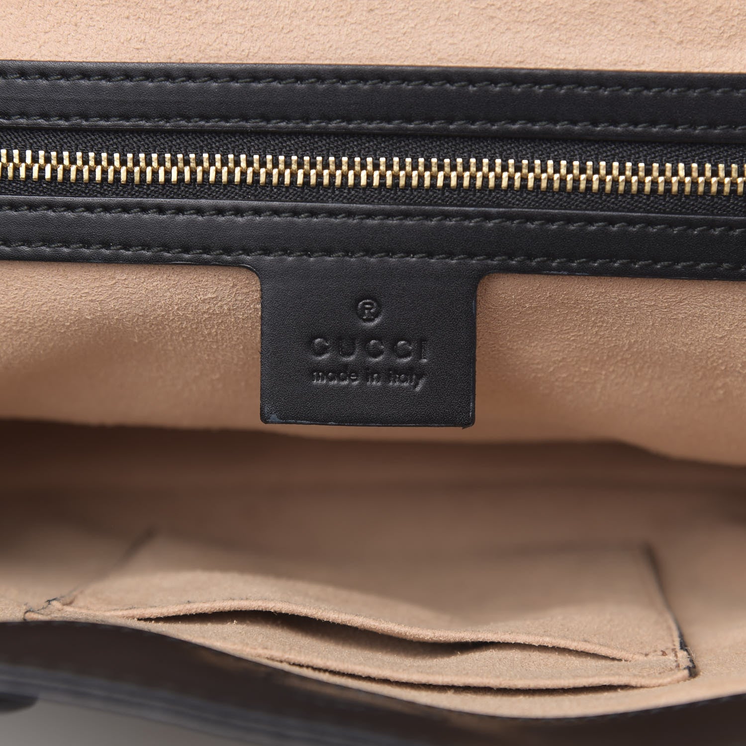 Gucci Soft GG Supreme Monogram Bees Small Crossbody Tote Beige Oro Black 7 of 10