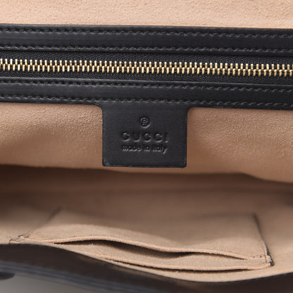 Gucci Soft GG Supreme Monogram Bees Small Crossbody Tote Beige Oro Black 7 of 10