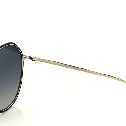 Chanel Metal Polarized Round Sunglasses 4251-J Gold Black 6 of 8