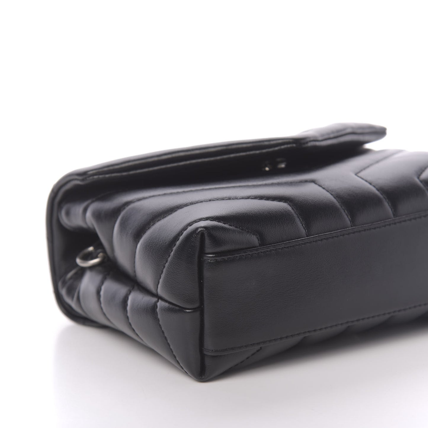 Calfskin Y Quilted Monogram Toy Loulou Crossbody Bag Black