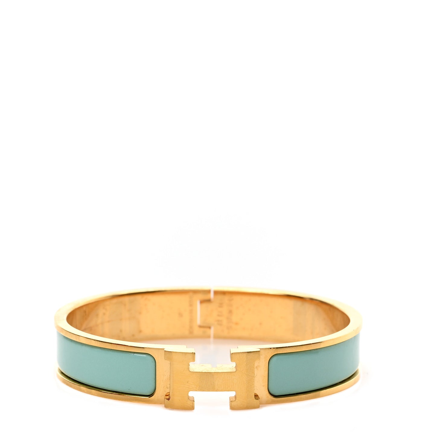 Enamel Narrow Clic Clac H Bracelet PM Aqua