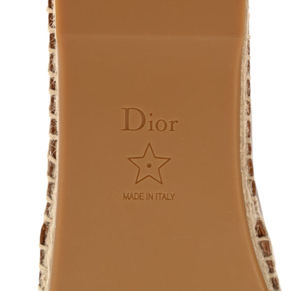 Christian Dior Lambskin Granville Espadrille 39 Golden Saddle 8 of 9