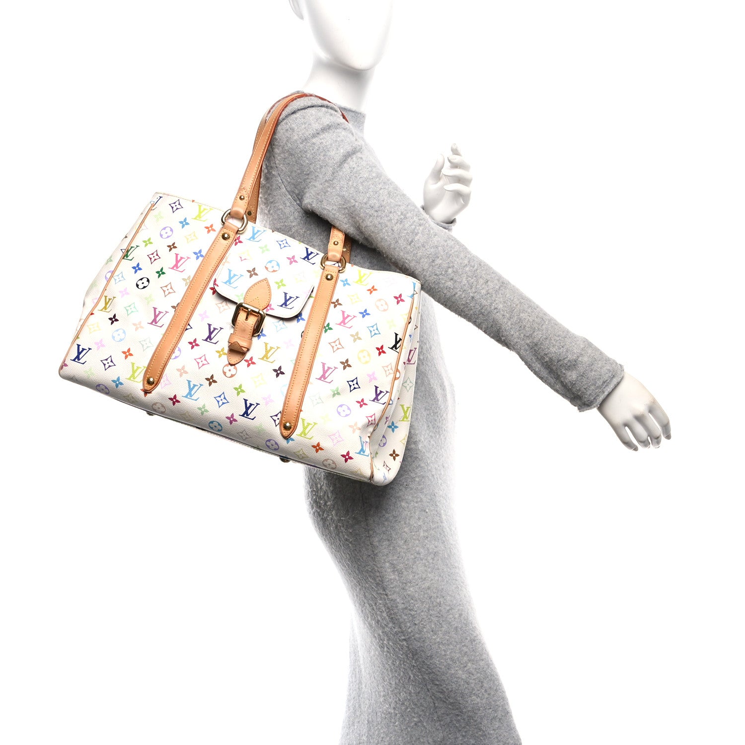 Louis Vuitton Monogram Multicolor Aurelia GM White 2 of 9