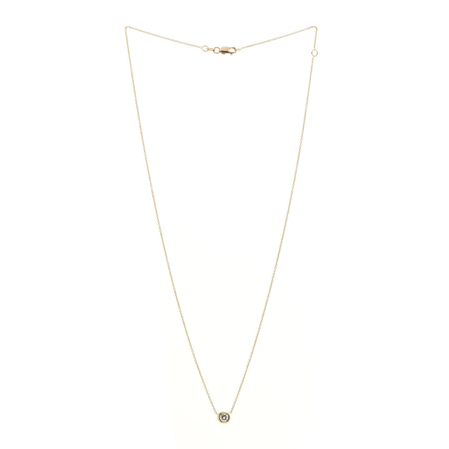 18K Yellow Gold Diamond .19ct Diamonds By The Inch Necklace