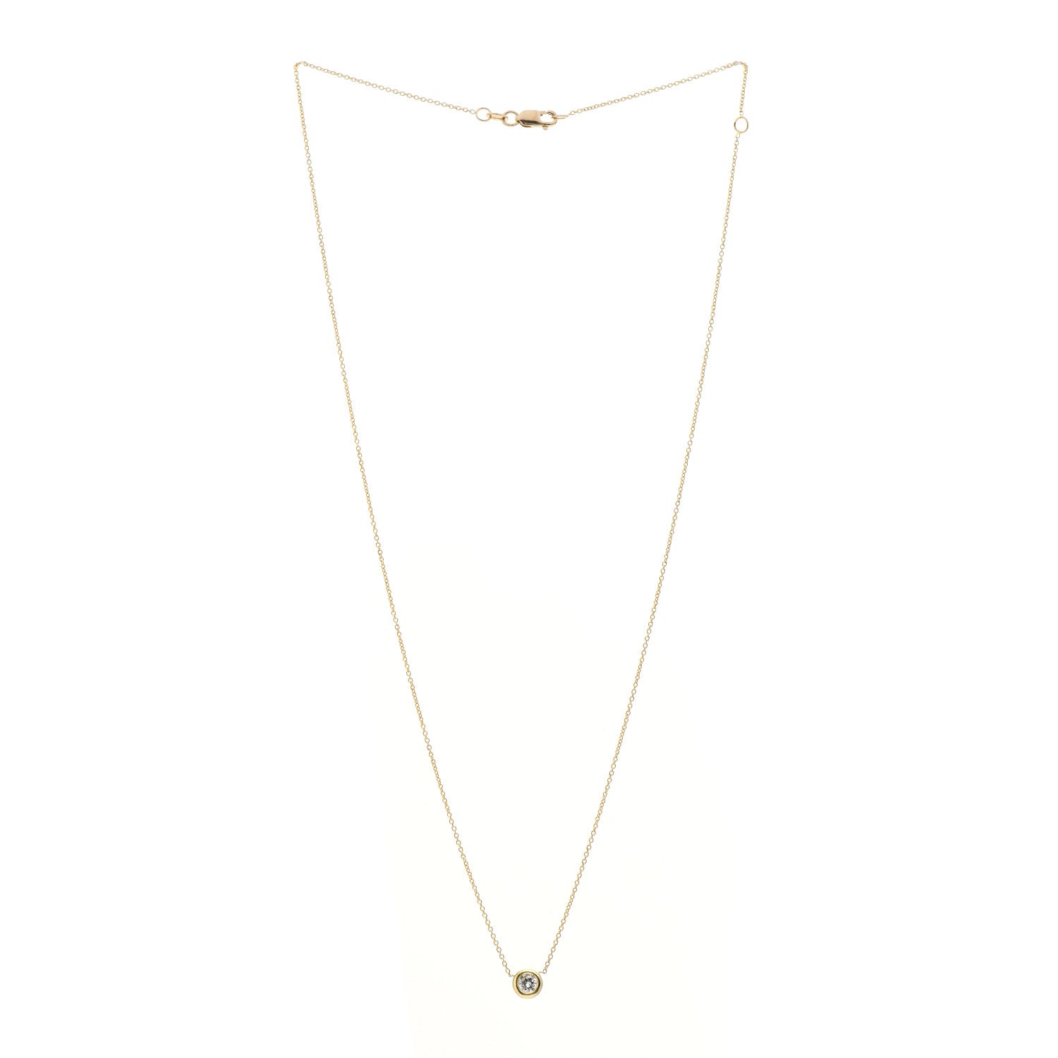Roberto Coin 18K Yellow Gold Diamond .19ct Diamonds By The Inch Necklace 3 of 5
