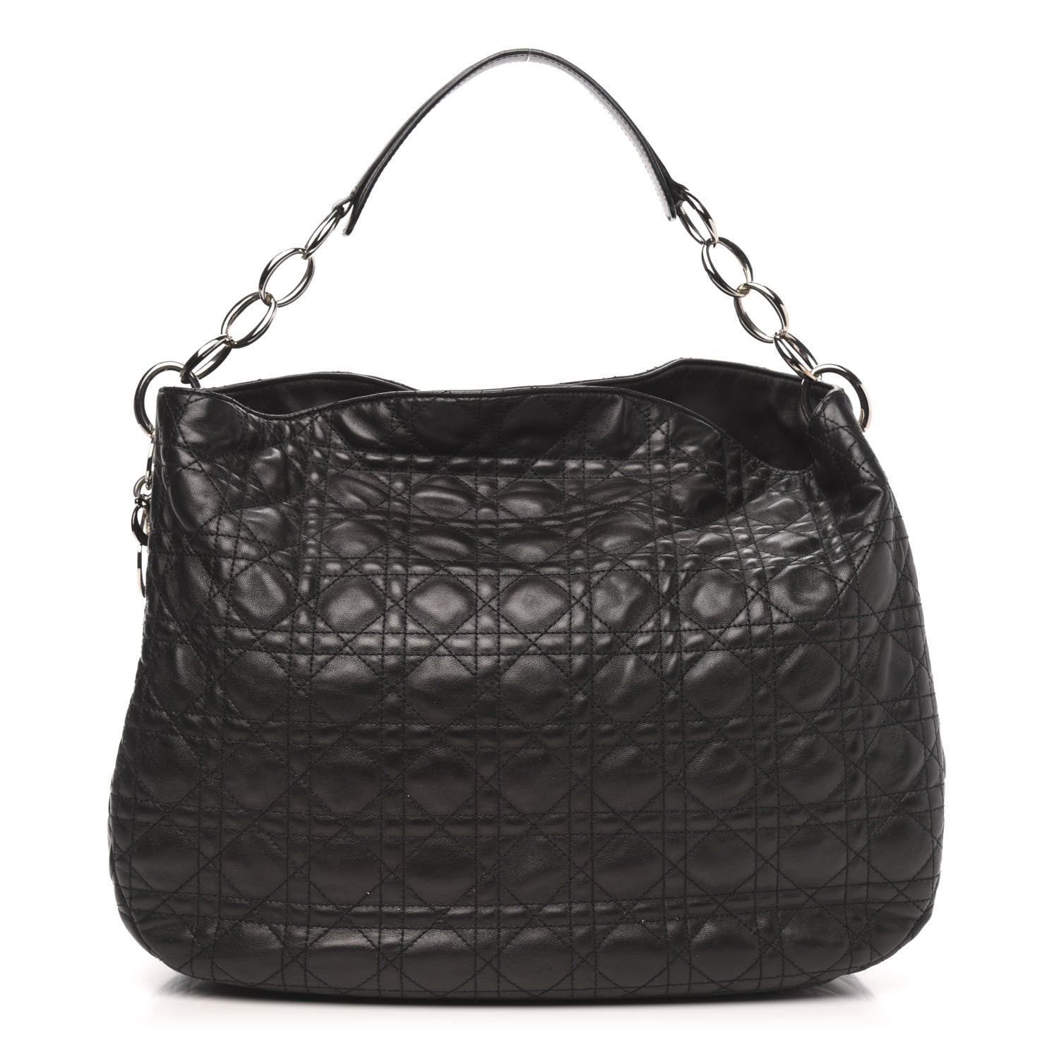 Christian Dior Lambskin Cannage Large Dior Soft Hobo Black 1 of 10