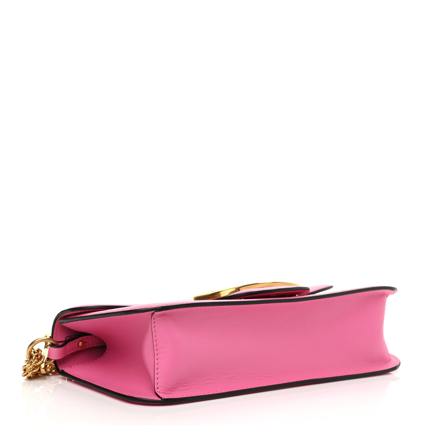 Calfskin Vlogo Loco Shoulder Bag Feminine Pink