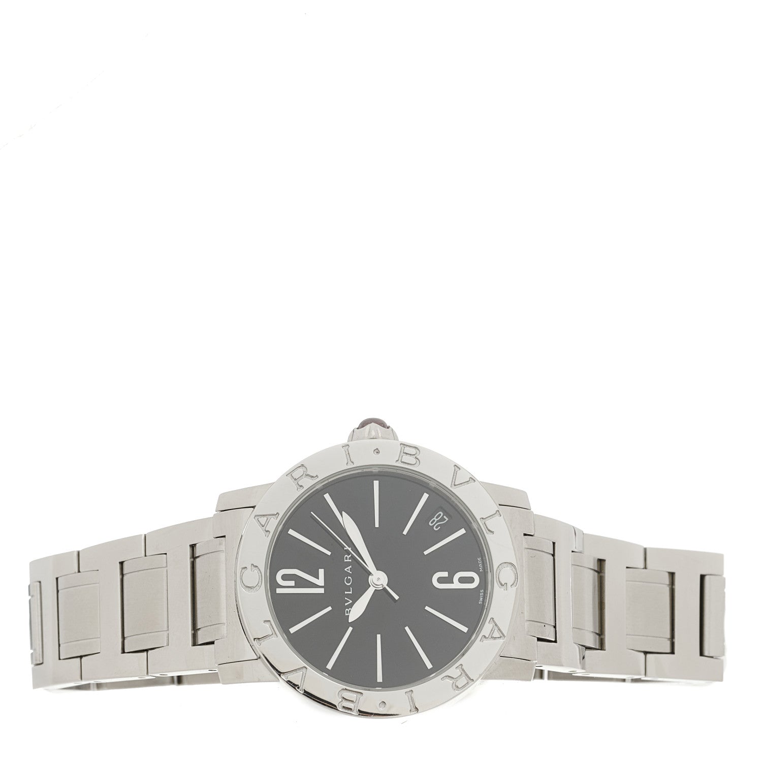 Bulgari Stainless Steel 33mm Automatic Watch Black 2 of 4