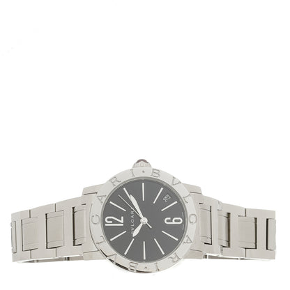 Bulgari Stainless Steel 33mm Automatic Watch Black 2 of 4